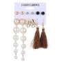 Cercei pentru dama moderni EARR36 Aurii Set de 6 perechi